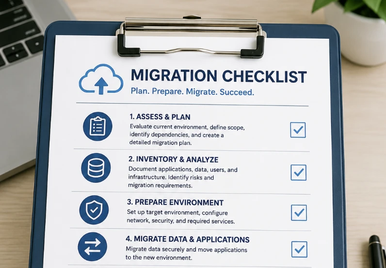 Infrastructure migration planning checklist